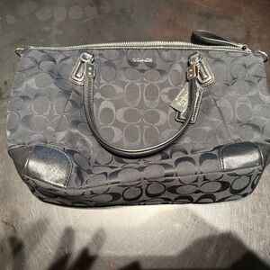 Coach Black Signature Satchel